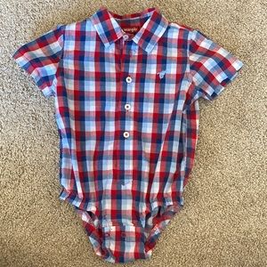 Wrangler Button Down Onesie 24m